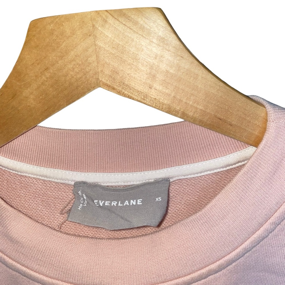 Everlane The Classic French Terry Pink Sweater Dress w/ Pockets Women's Medium - Picture 3 of 6